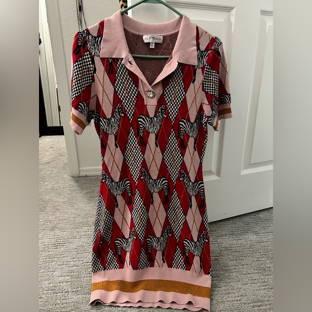 Colin LoCascio Zebra Free People Dress Size Medium